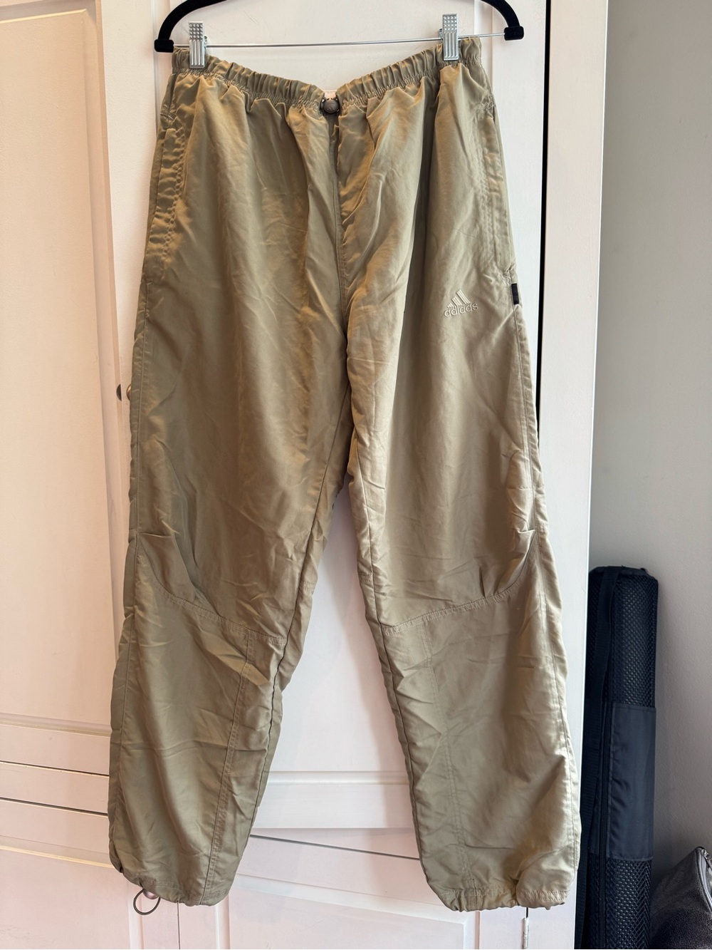 adidas Khaki Elastic-Waist Track Joggers